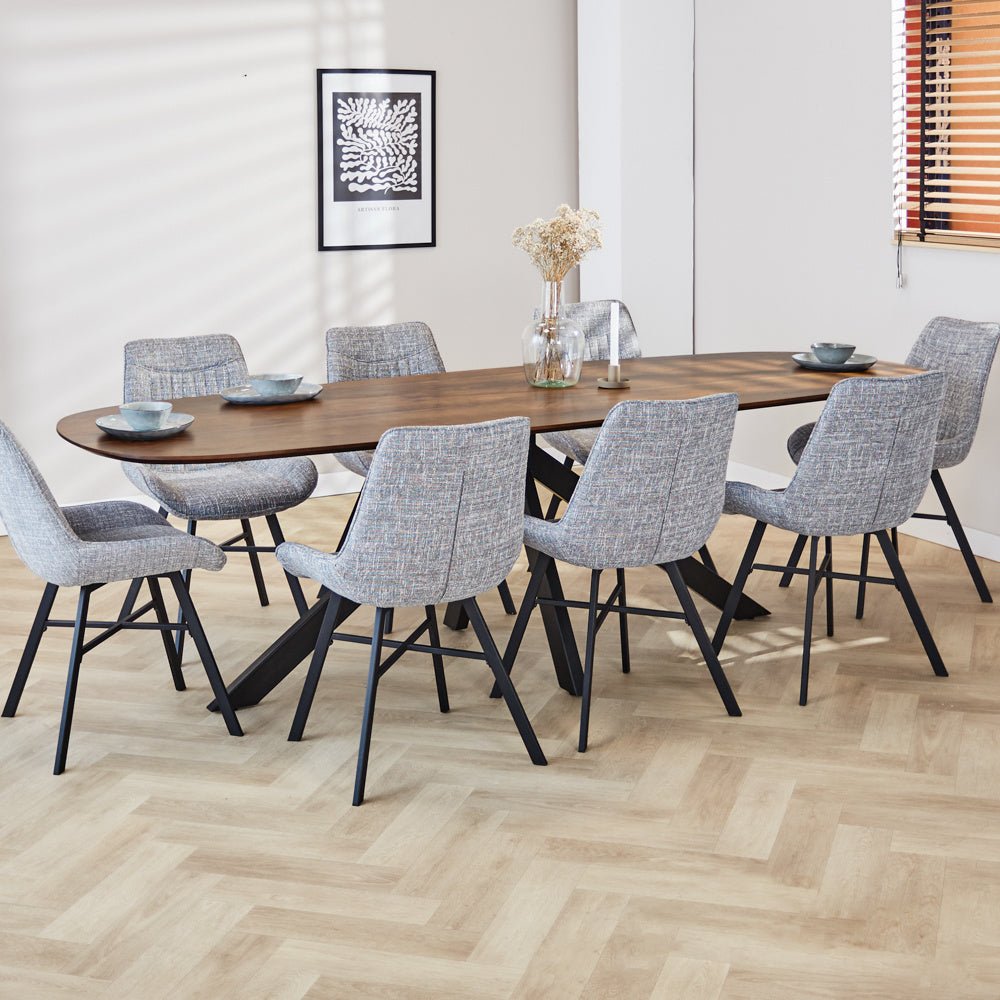 Dining table Paris Dimehouse Brown LxWxH 245x105x8 Acacia wood Atmospheric photo in situation