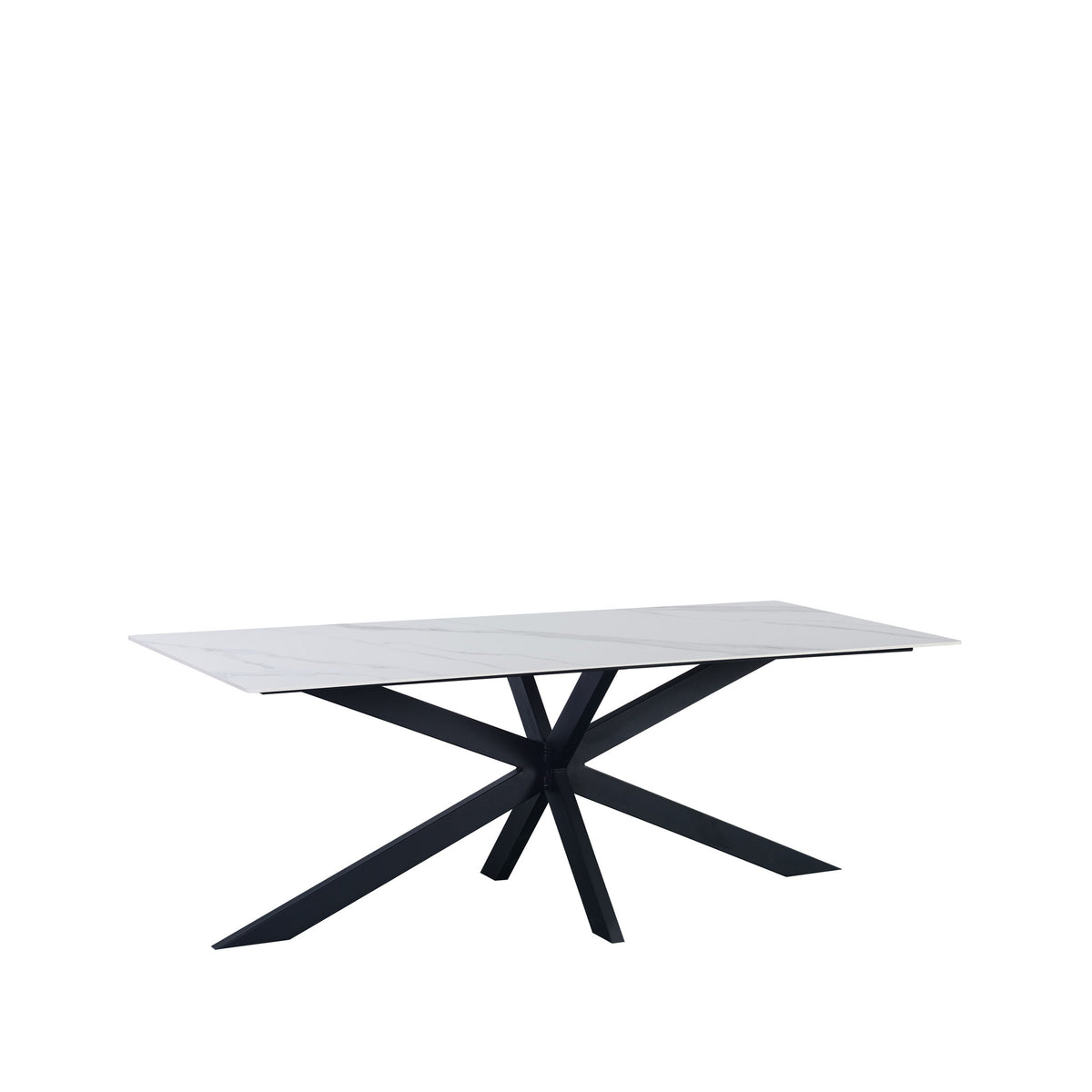 Dining table Edin White Dimehouse White LxWxH 161x92x11 Sintered stone White photo diagonal front view