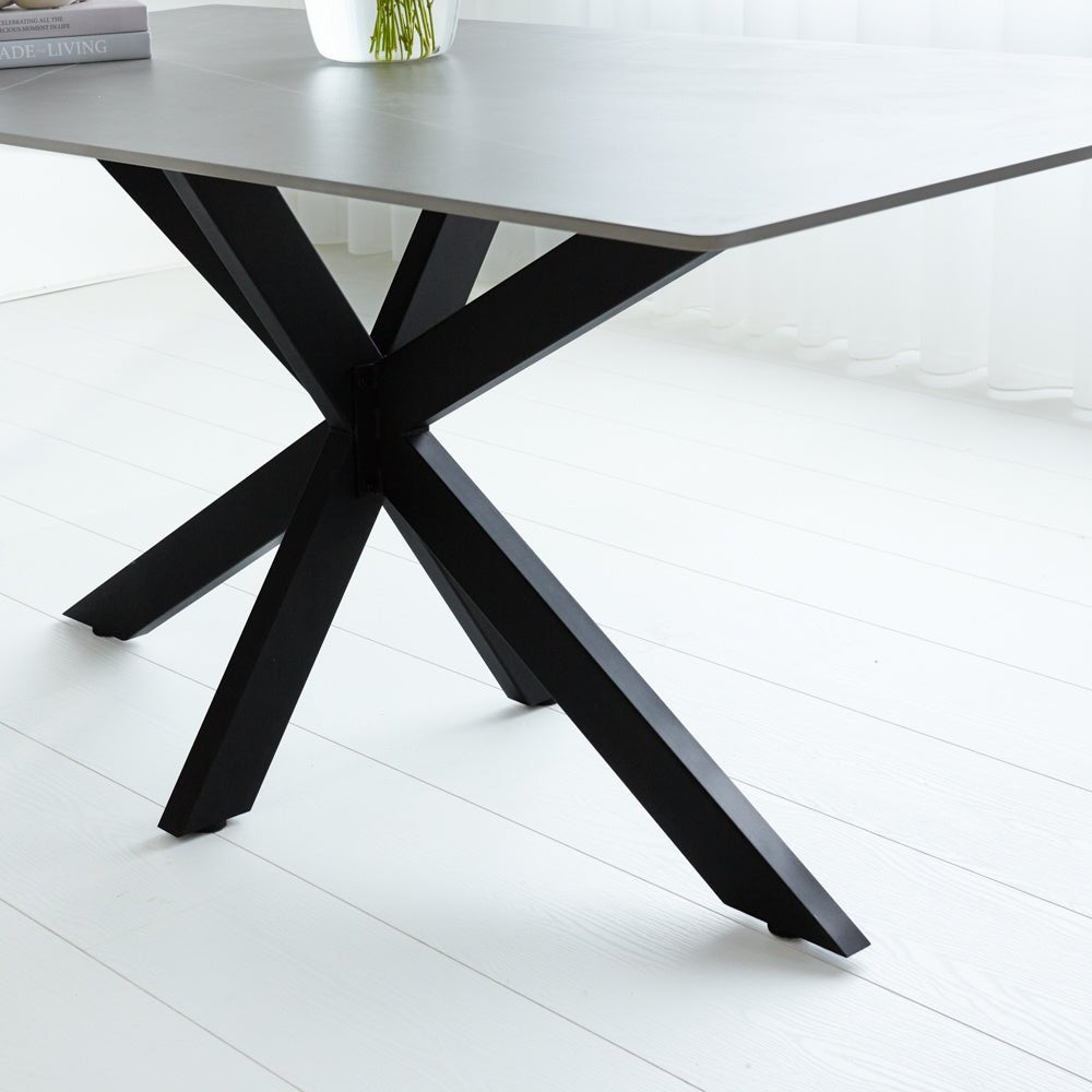 Edin Gray dining table Dimehouse Gray LxWxH 181x102x11 Sintered stone Atmospheric photo detail