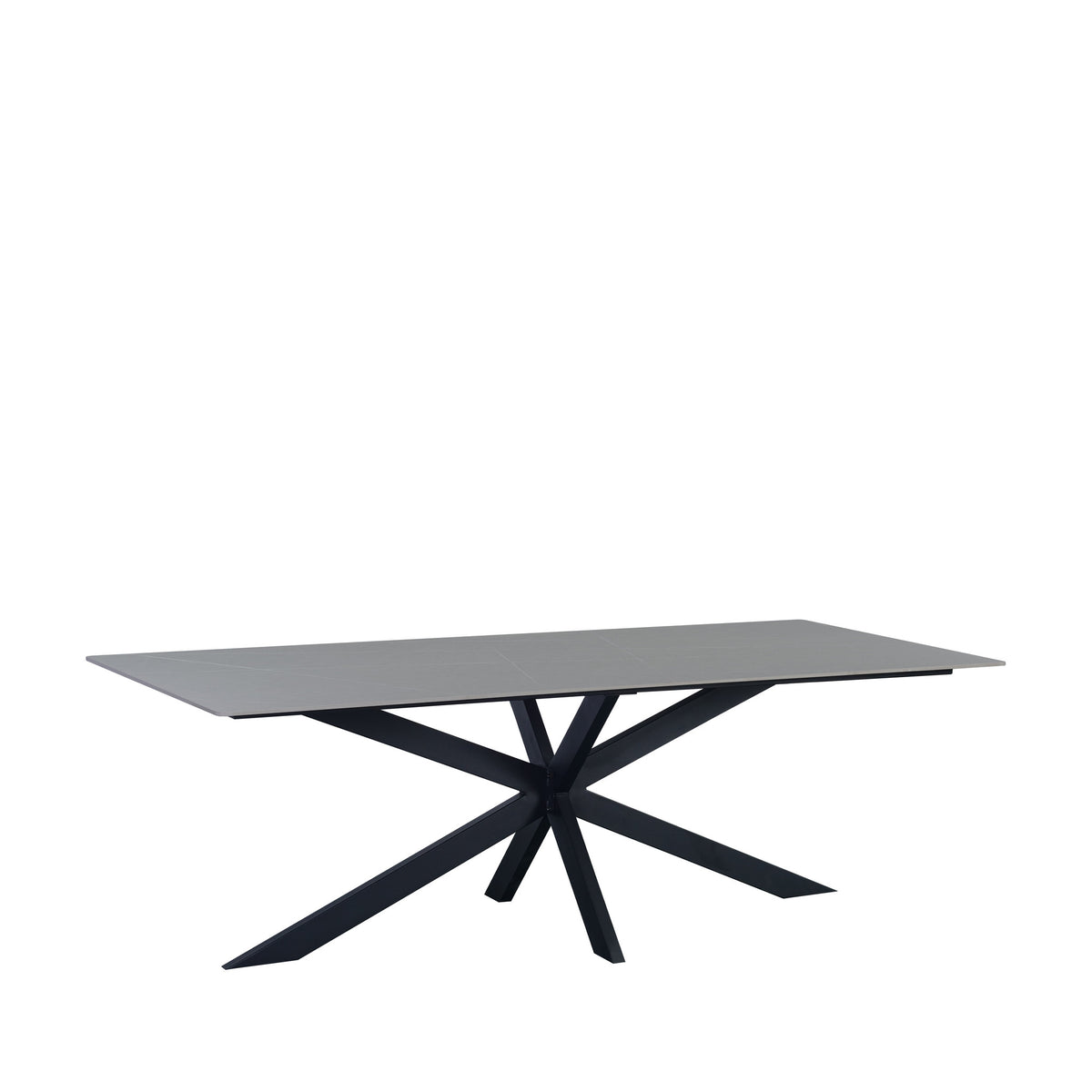 Edin Gray dining table Dimehouse Gray LxWxH 181x102x11 Sintered stone White photo diagonal front view