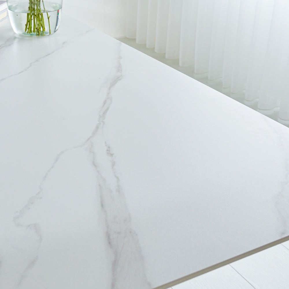 Dining table Edin White Dimehouse White LxWxH 181x102x11 Sintered stone Atmospheric photo detail