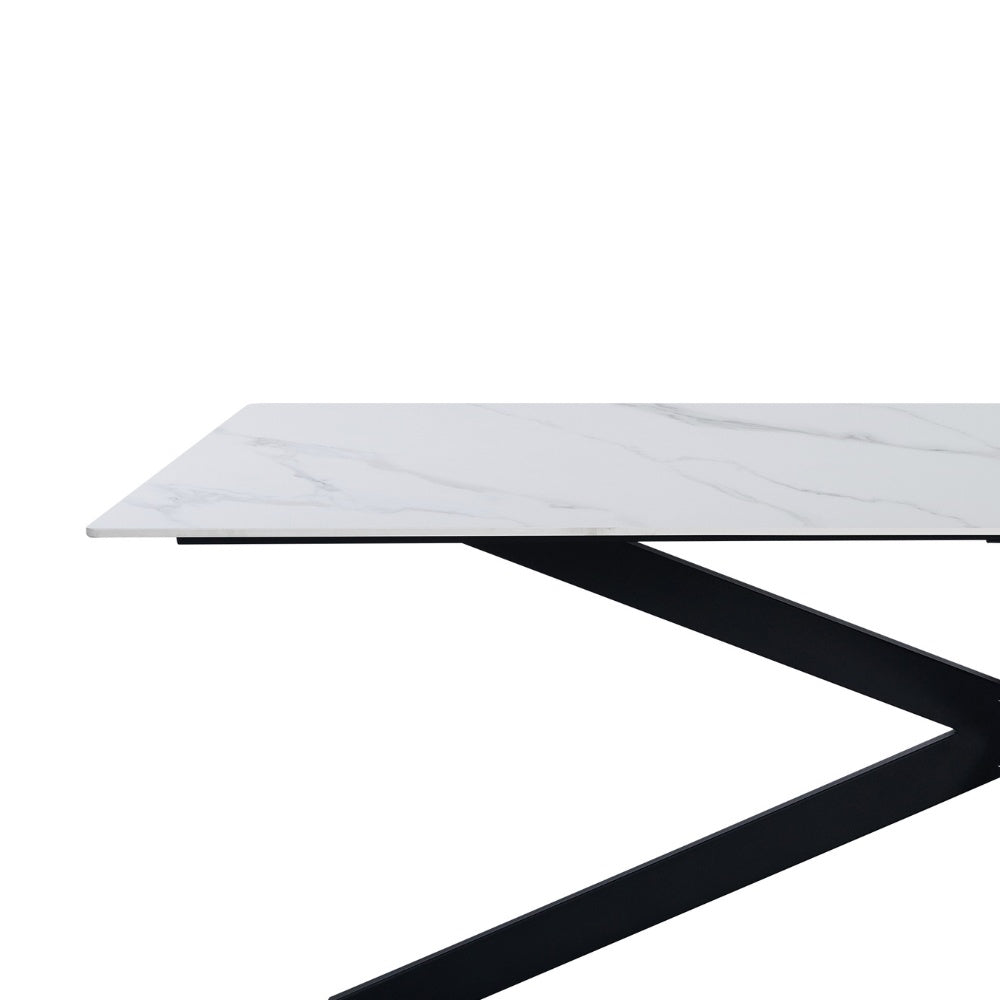 Dining table Edin White Dimehouse White LxWxH 181x102x11 Sintered stone White photo detail