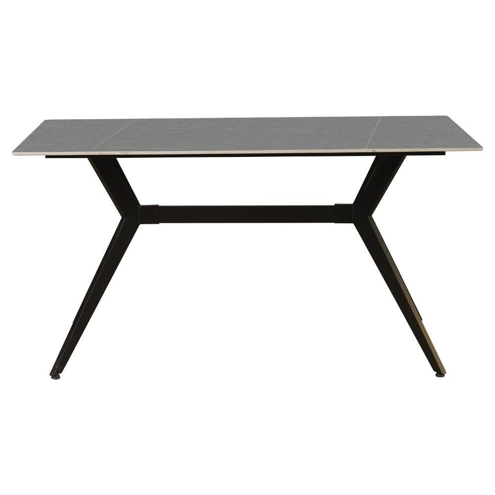 Grace Gray dining table Dimehouse Gray LxWxH 160x94x13 Sintered stone White photo front view