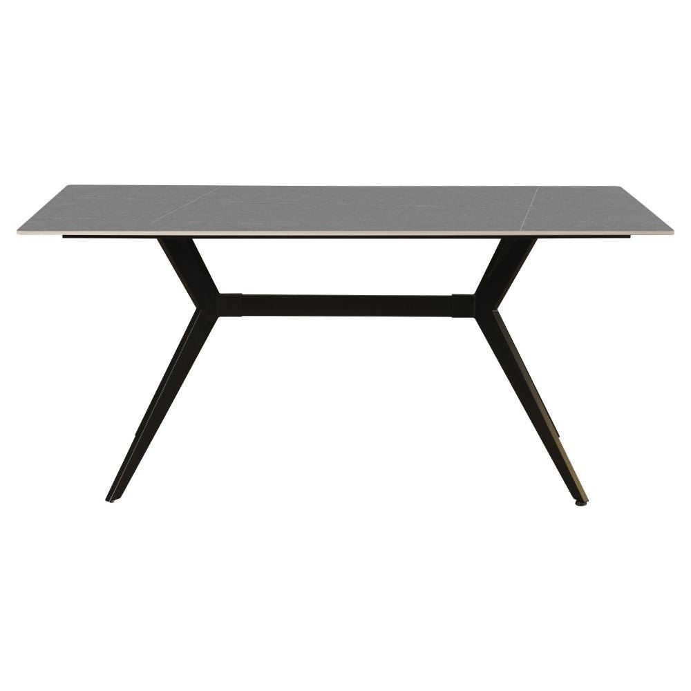 Grace Gray dining table Dimehouse Gray LxWxH 180x104x12 Sintered stone Atmospheric photo diagonal front view
