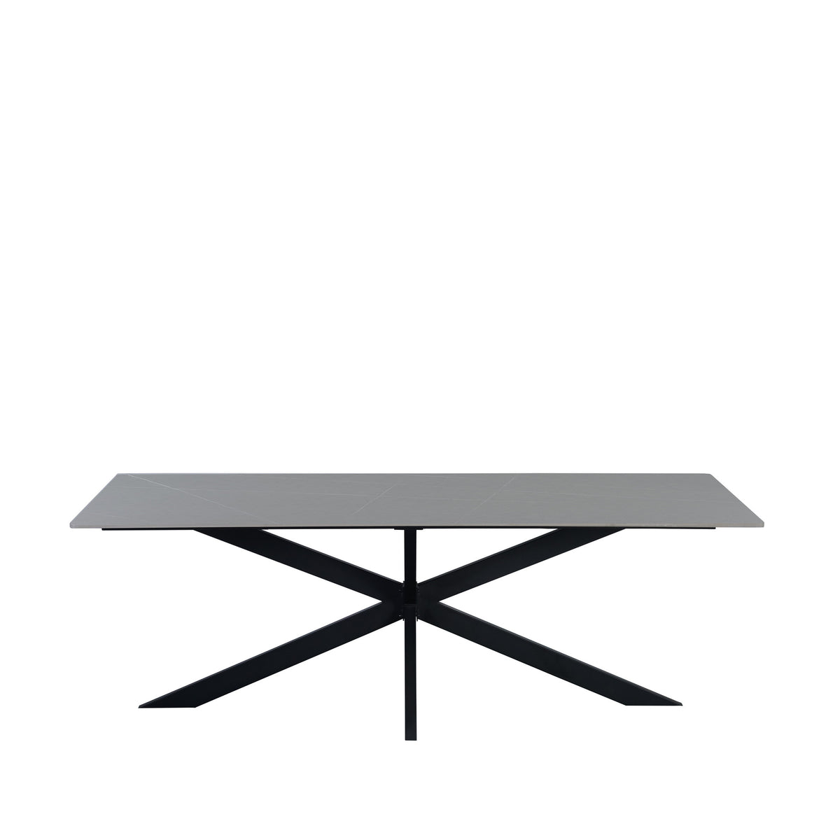 Edin Gray dining table Dimehouse Gray LxWxH 161x92x11 Sintered stone White photo front view