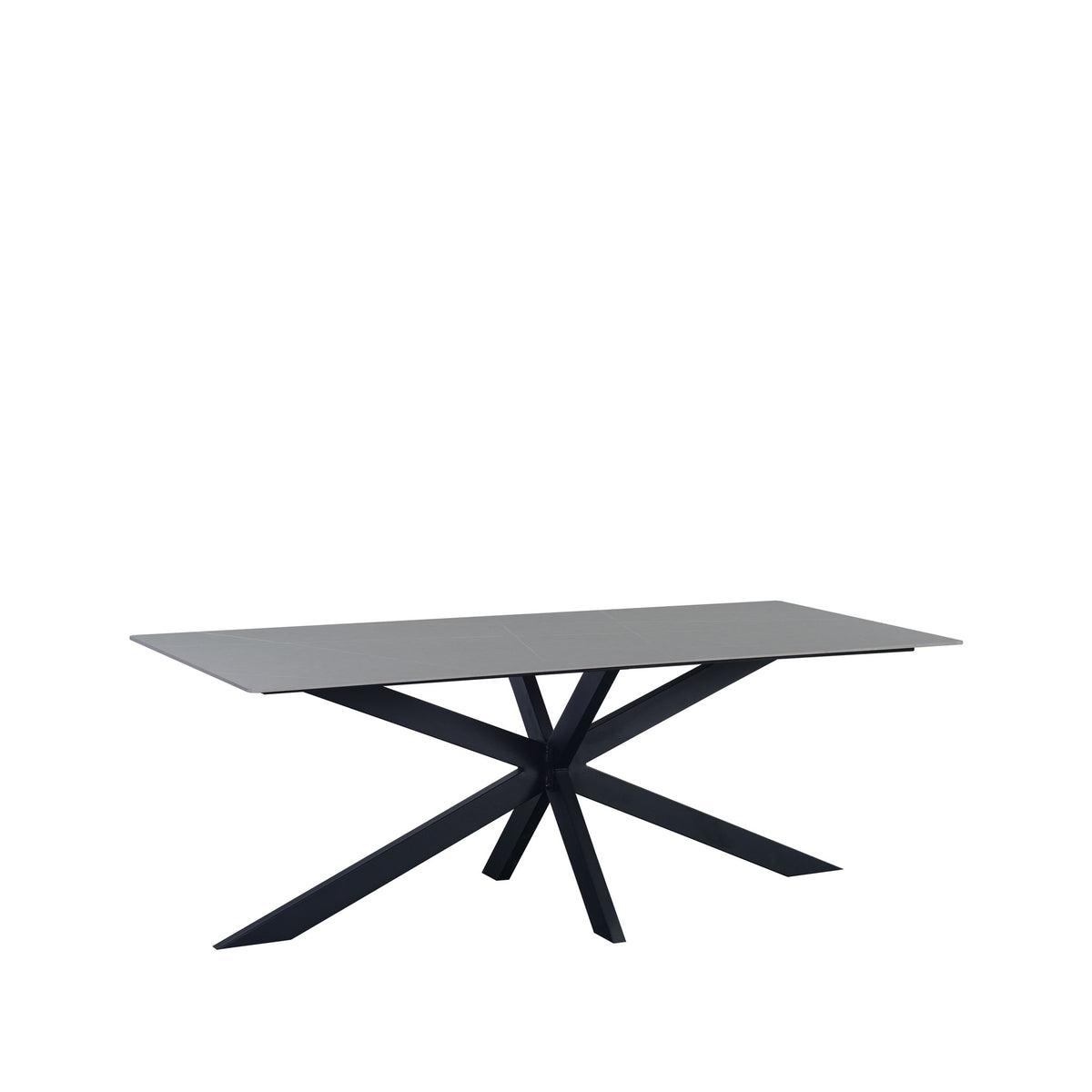 Edin Gray dining table Dimehouse Gray LxWxH 161x92x11 Sintered stone White photo diagonal front view