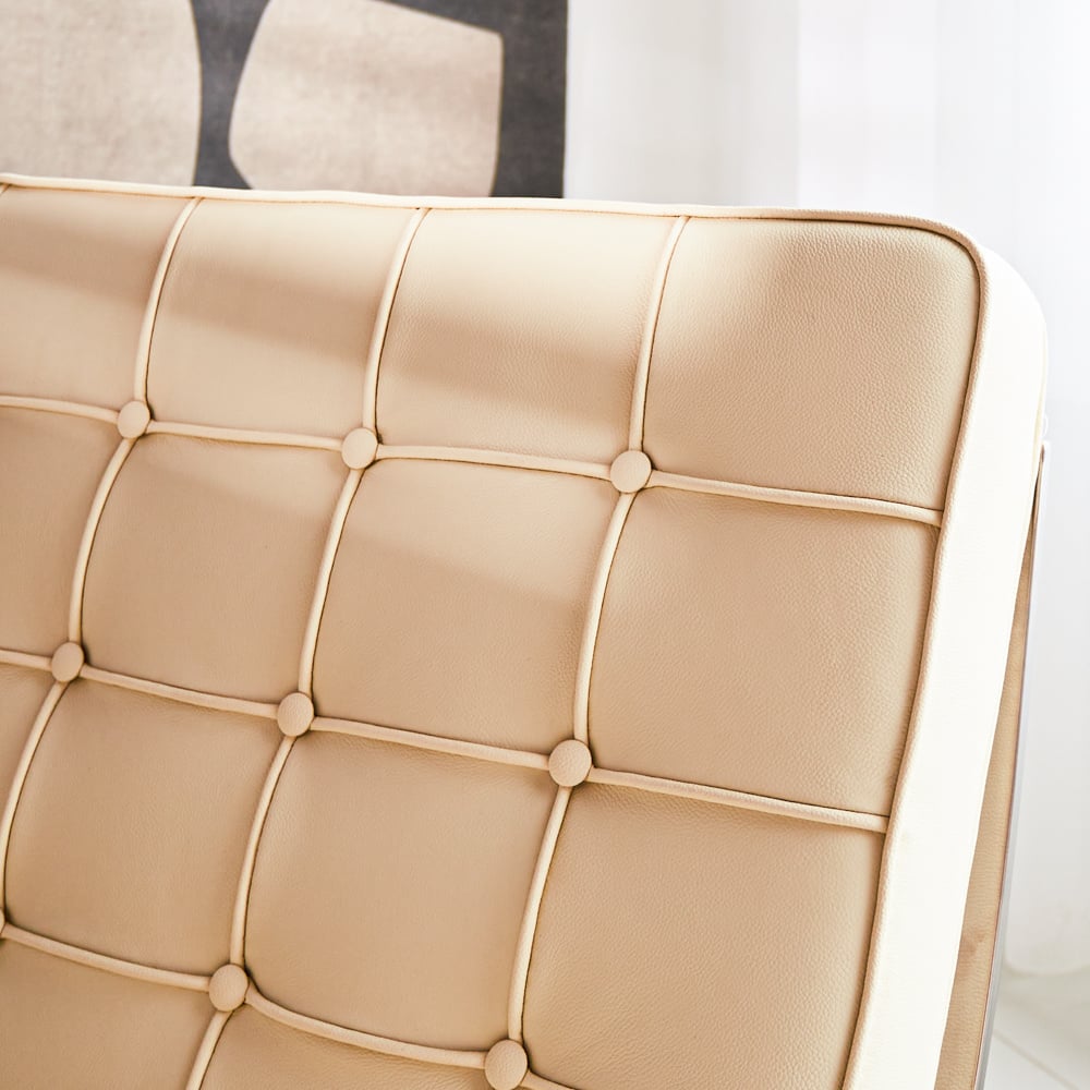 Armchair Expo Dimehouse Cream LxWxH 80x78x78 Cowhide leather Atmospheric photo detail