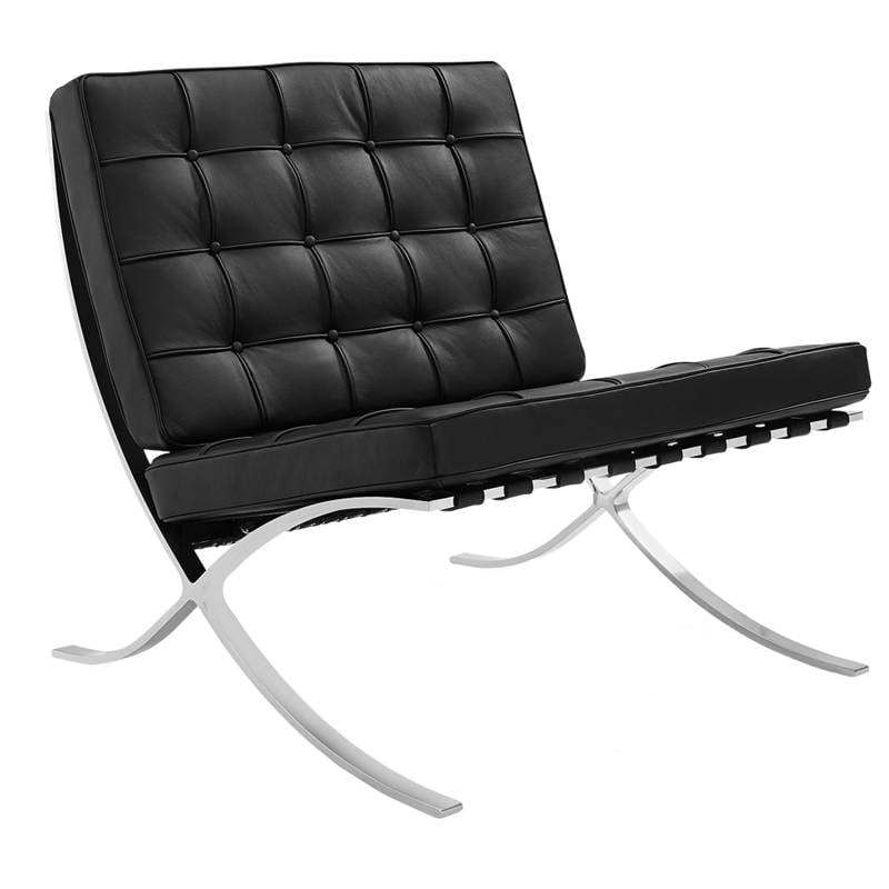 Armchair Expo Dimehouse Black LxWxH 80x78x78 Cowhide Leather White photo diagonal front view