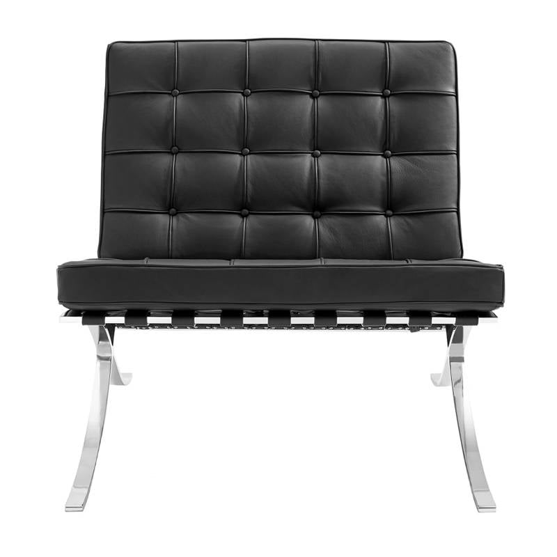 Armchair Expo Dimehouse Black LxWxH 80x78x78 Cowhide Leather White photo front view