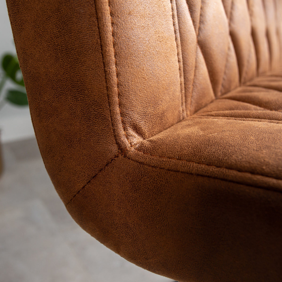 Dining room chair Dean Dimehouse Cognac LxWxH 70x58x57 Fabric Atmospheric photo detail