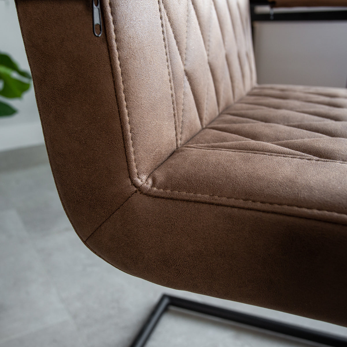 Dining room chair Dean Dimehouse Taupe LxWxH 70x58x57 Fabric Atmospheric photo detail