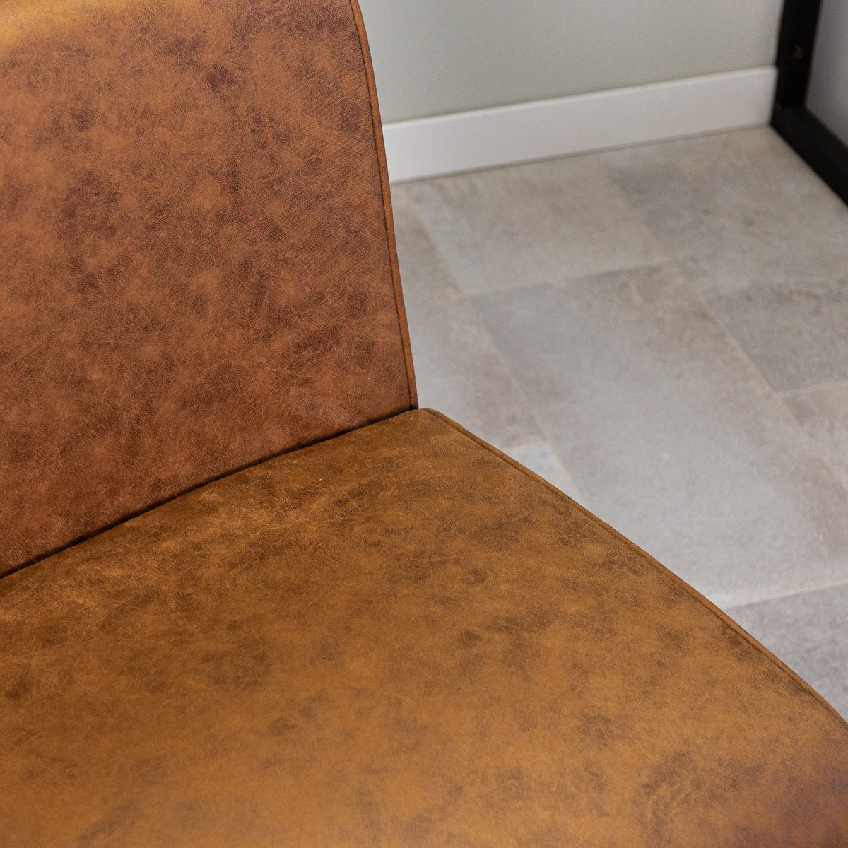 Dining room chair Nathan Dimehouse Cognac LxWxH 75x62x56 Fabric Atmospheric photo detail
