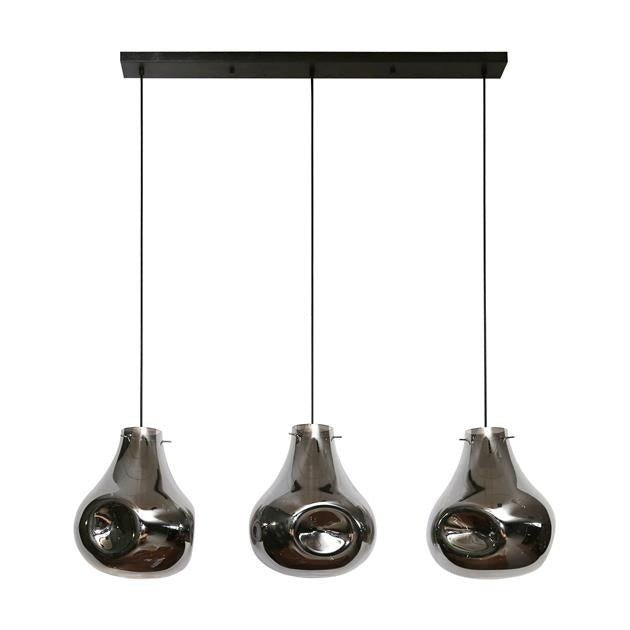 Hanging lamp Denissia DH Interior Black LxWxH 106x47x39 Metal White photo side view