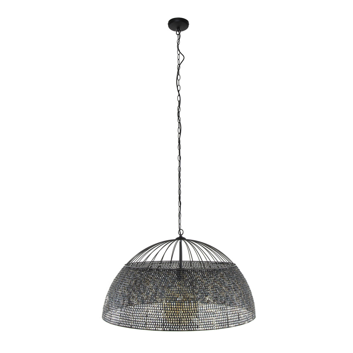 Hanging lamp Armoor DH Interior Brown LxWxH 85x85x49 Black brown White photo front view