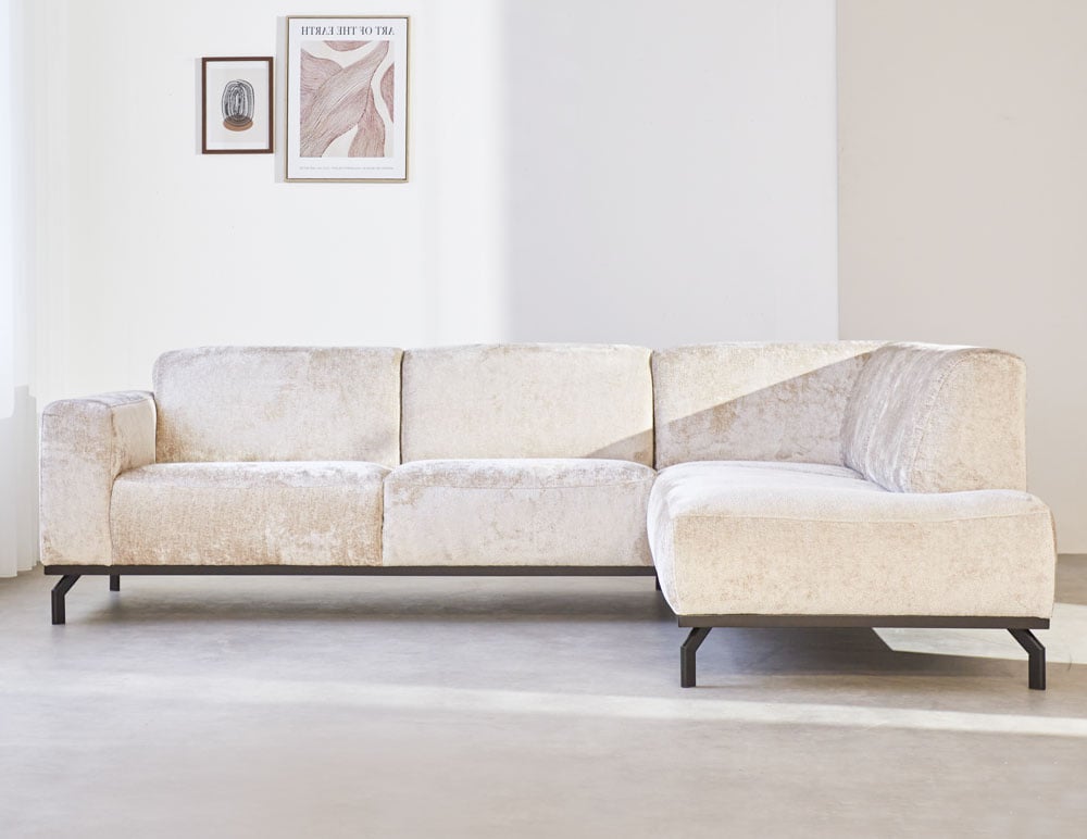 Sofa Chloe DeGeBe Beige Fabric Ambient photo, front view
