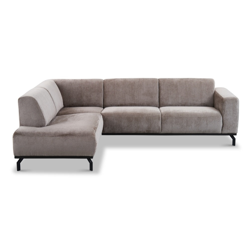 Sofa Chloe DeGeBe Taupe Fabric Atmospheric photo diagonal front view
