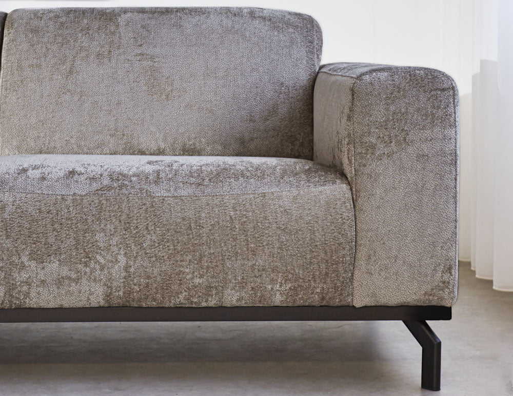 Sofa Chloe DeGeBe Taupe Fabric Atmospheric photo detail