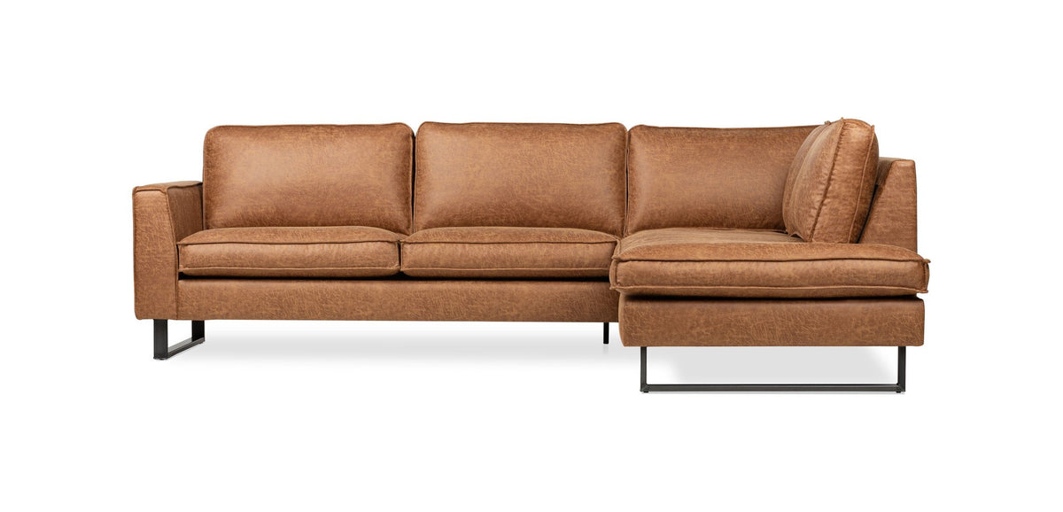 Sofa Tulin DeGeBe Cognac Fabric White photo front view