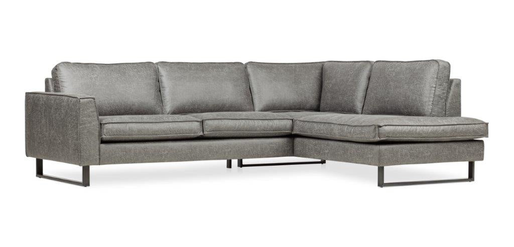 Sofa Tulin DeGeBe Gray Fabric White photo diagonal front view