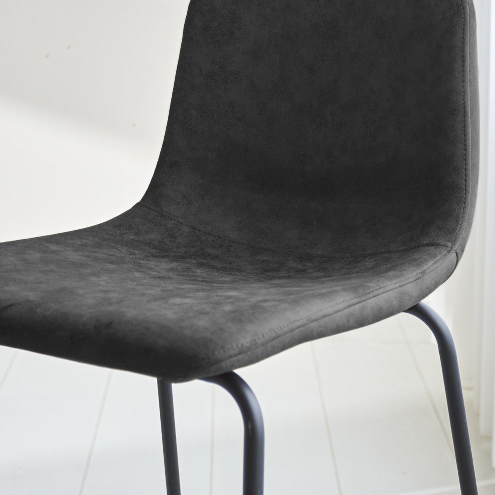 Barstool Brentt Dimehouse Anthracite LxWxH 84x60x49 Microfiber Atmospheric photo detail