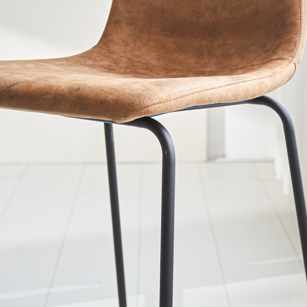 Barstool Brentt Dimehouse Cognac LxWxH 84x60x49 Microfiber Atmospheric photo detail