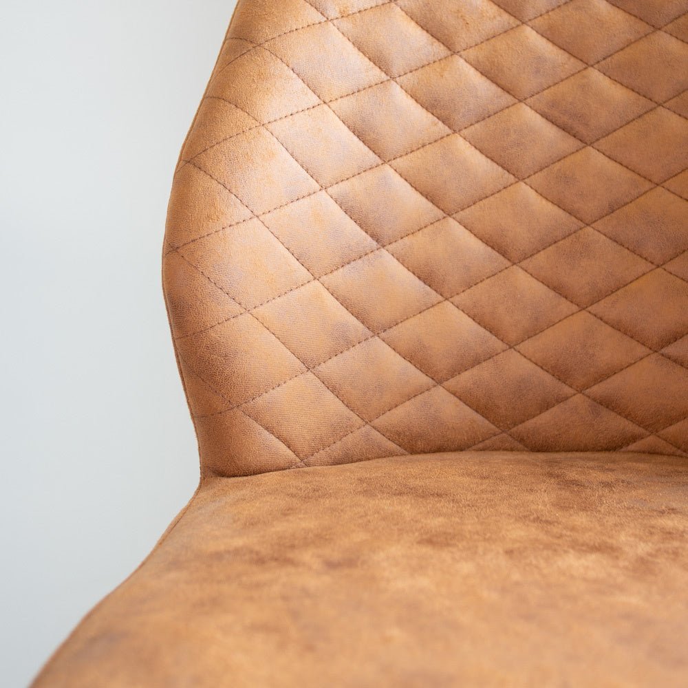 Barstool Grizzly Dimehouse Cognac LxWxH 65x56x52 Microfiber Atmospheric photo detail