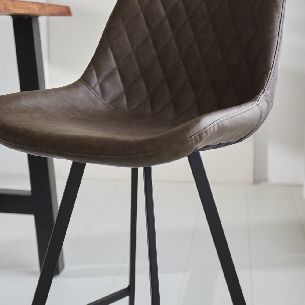 Barstool Juno Dimehouse Taupe LxWxH 86x56x56 Faux leather Atmospheric photo detail