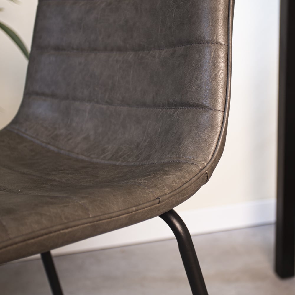 Bar stool Mark Faux leather Dimehouse Anthracite LxWxH 79x65x54 Faux leather Atmospheric photo detail