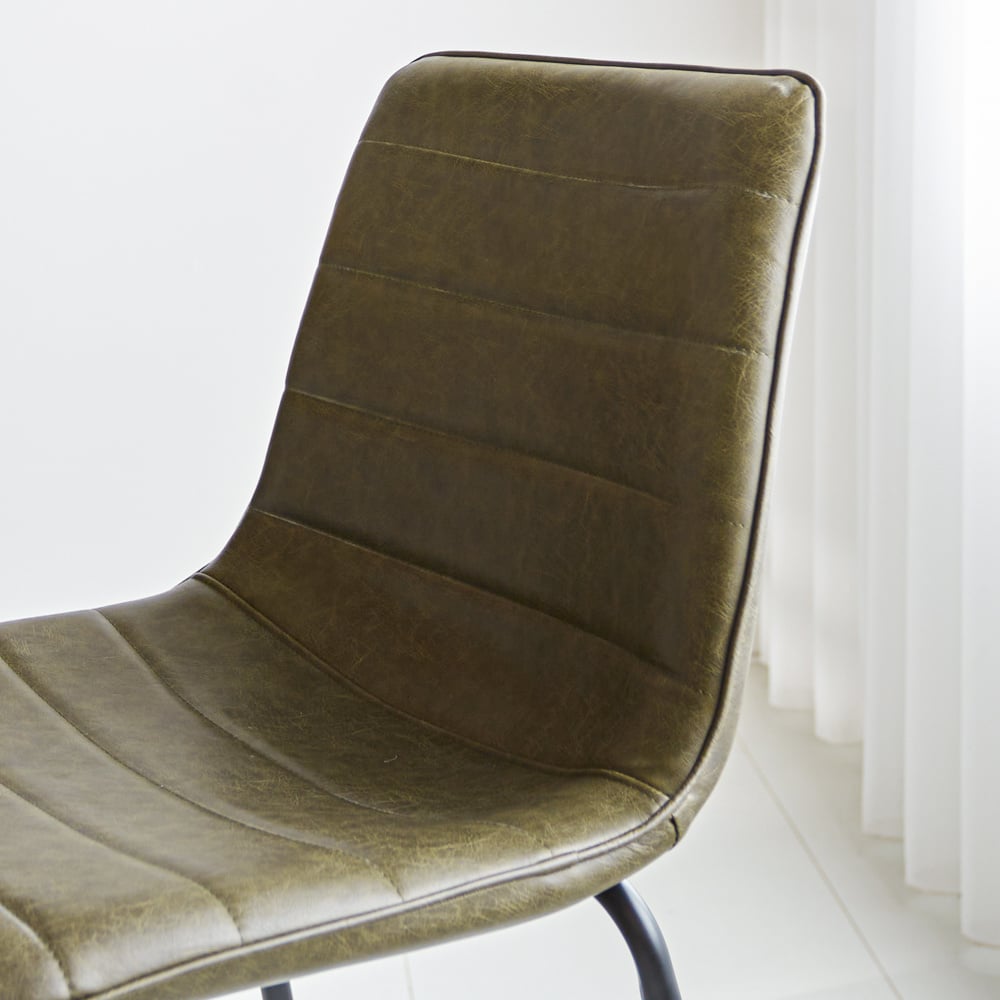 Bar stool Mark Faux leather Dimehouse Green LxWxH 79x65x54 Faux leather Atmospheric photo detail