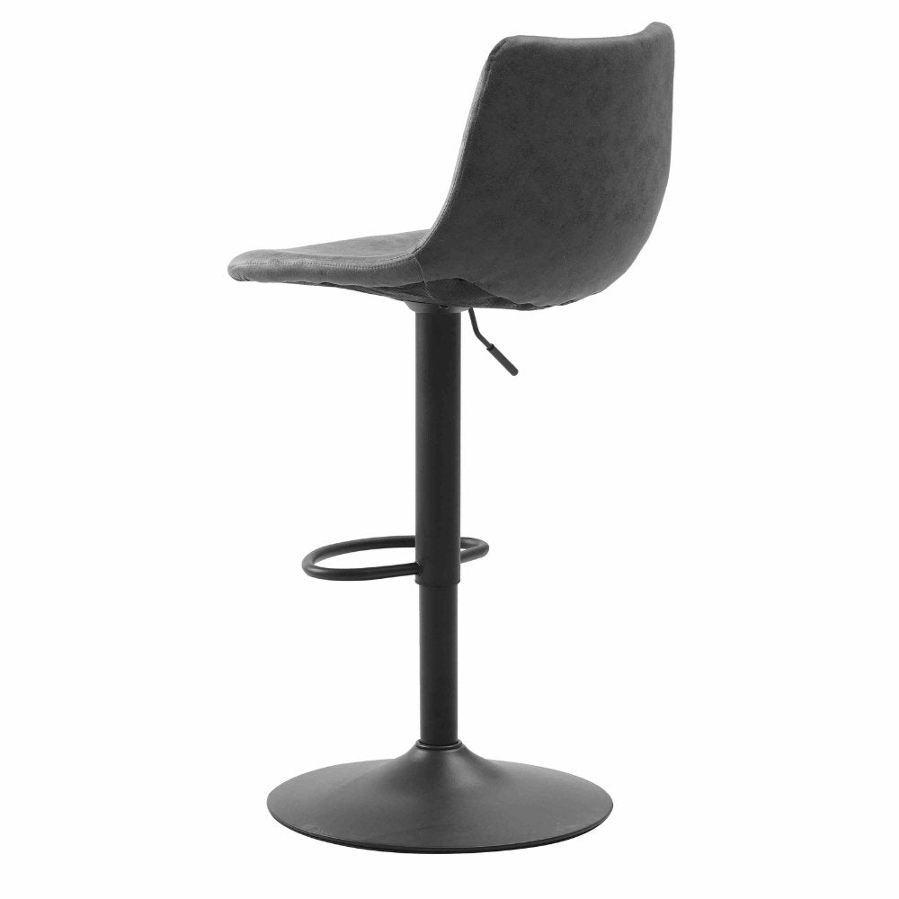 Bar stool Boran Dimehouse Anthracite LxWxH 55x54x53 Eco-leather White photo diagonal rear view