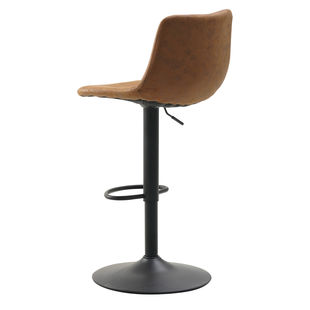 Bar stool Boran Dimehouse Cognac LxWxH 55x54x53 Eco-leather White photo diagonal rear view
