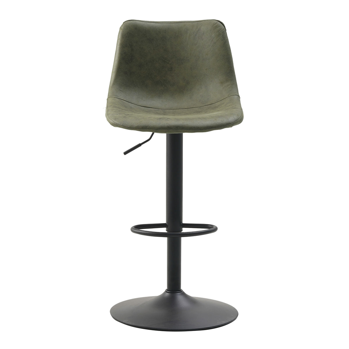 Bar stool Boran Dimehouse Green LxWxH 55x54x53 Eco-leather White photo front view