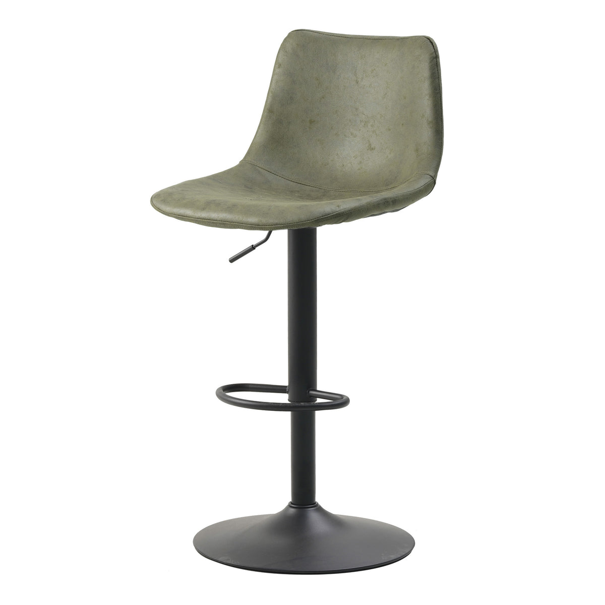 Bar stool Boran Dimehouse Green LxWxH 55x54x53 Eco-leather White photo diagonal front view