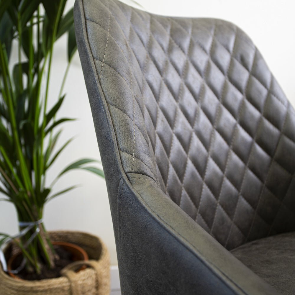 Office chair Emily Microfibre Dimehouse Anthracite LxWxH 75x61x52 Microfiber Atmospheric photo detail