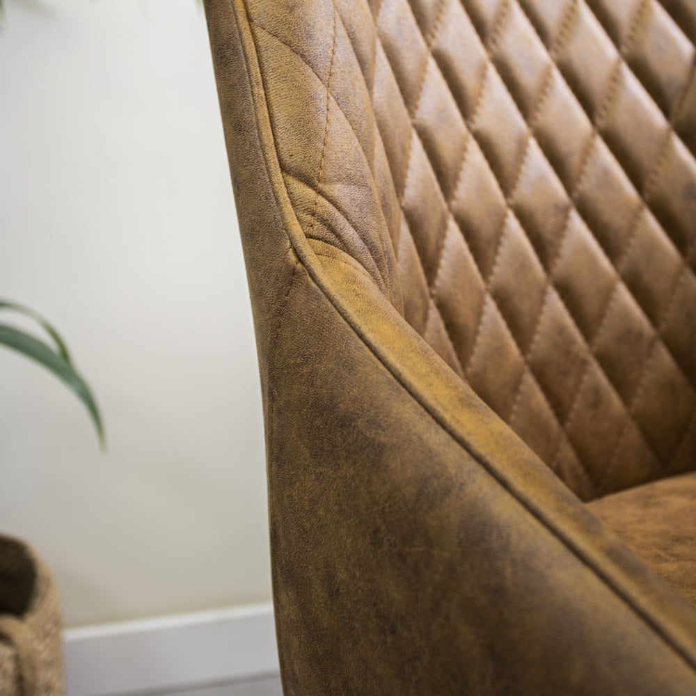Office chair Emily Microfibre Dimehouse Cognac LxWxH 75x61x52 Microfiber Atmospheric photo detail
