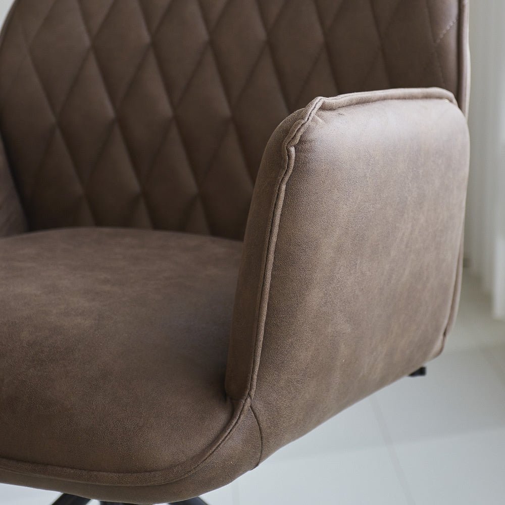 Dining room chair Novan Microfibre Dimehouse Taupe LxWxH 71x64x56 Fabric Atmospheric photo detail