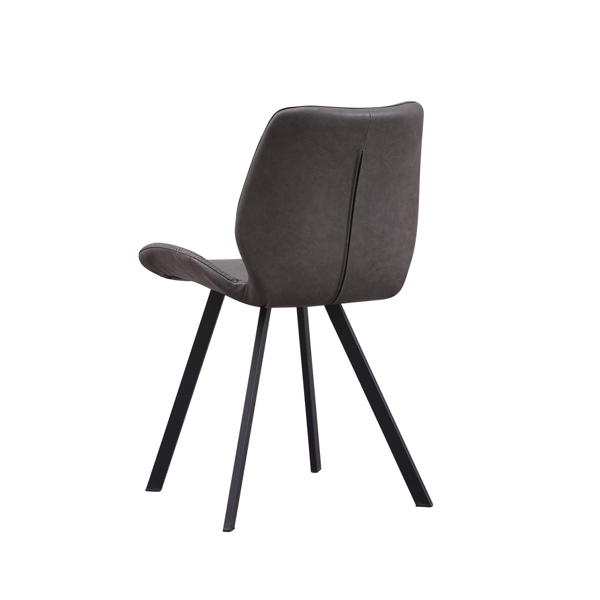 Dining room chair Barry Dimehouse Anthracite LxWxH 69x66x48 Faux leather White photo diagonal rear view
