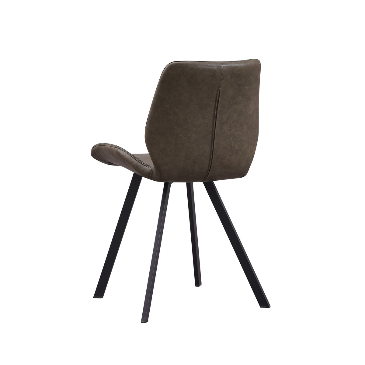 Dining room chair Barry Dimehouse Green LxWxH 69x66x48 Faux leather White photo diagonal rear view