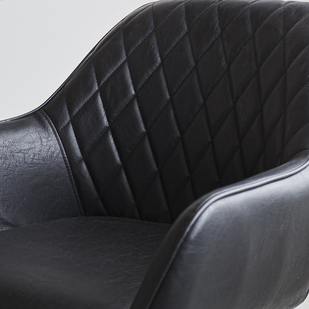 Dining room chair Cara Dimehouse Black LxWxH 78x65x57 Faux leather Atmospheric photo detail