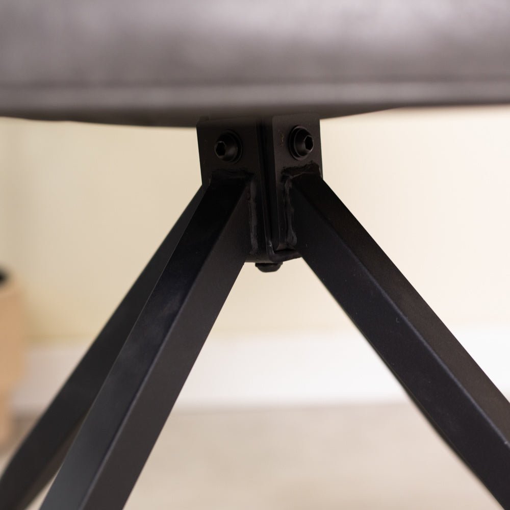 Dining room chair Gian Dimehouse Anthracite LxWxH 73x65x50 Faux leather Atmospheric photo detail