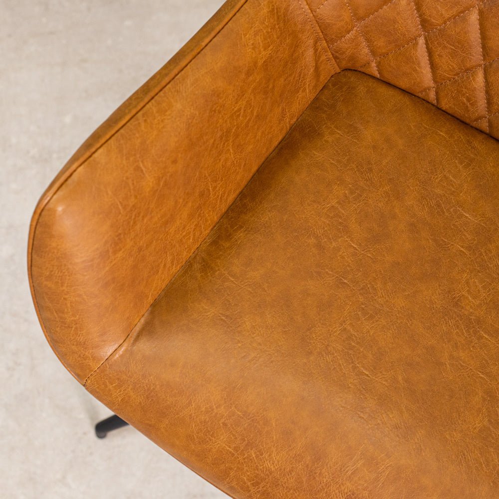 Dining room chair Gian Dimehouse Cognac LxWxH 73x65x50 Faux leather Atmospheric photo detail