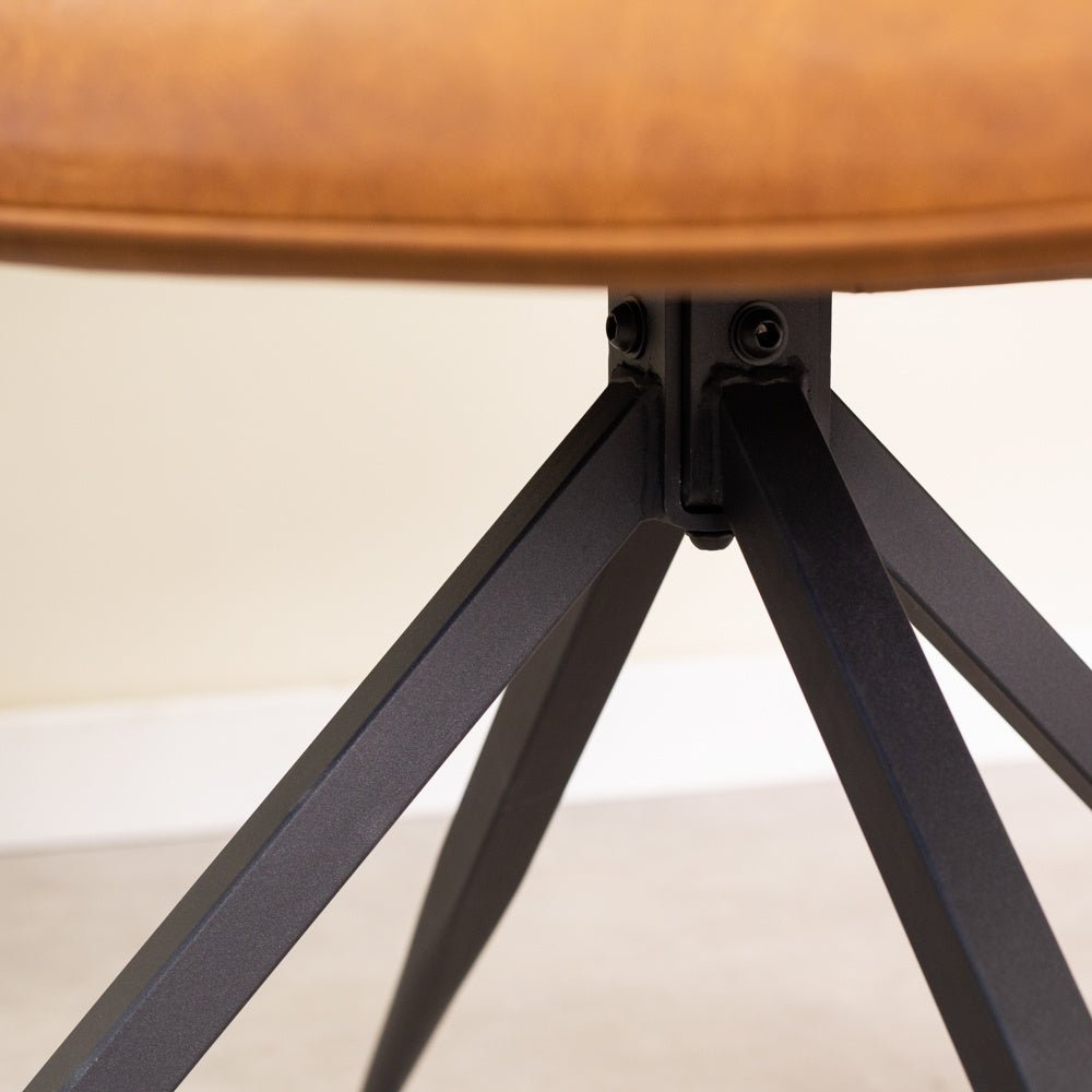 Dining room chair Gian Dimehouse Cognac LxWxH 73x65x50 Faux leather Atmospheric photo detail