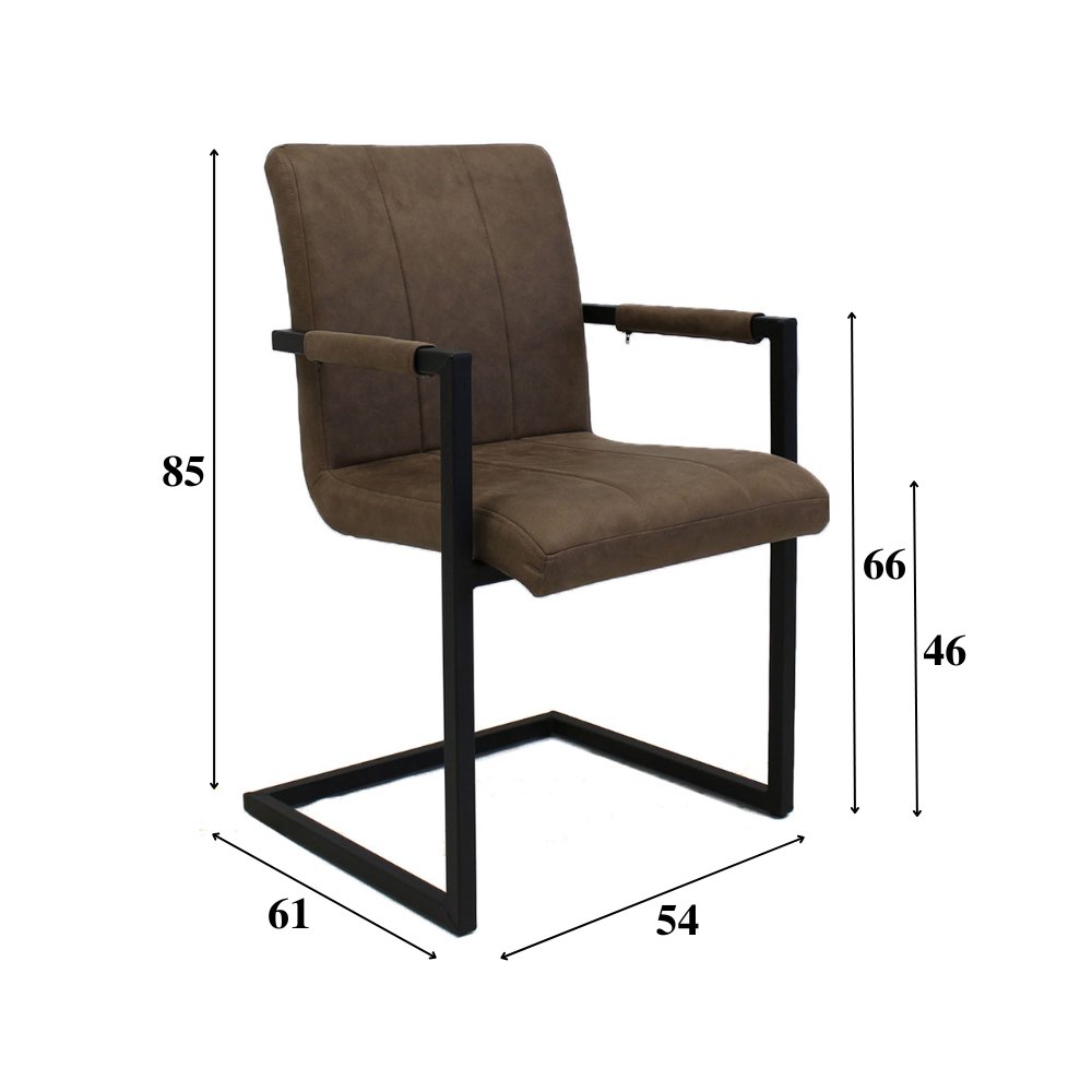 Dining room chair Jackson Dimehouse Taupe LxWxH 71x58x54 Fabric White photo size indication