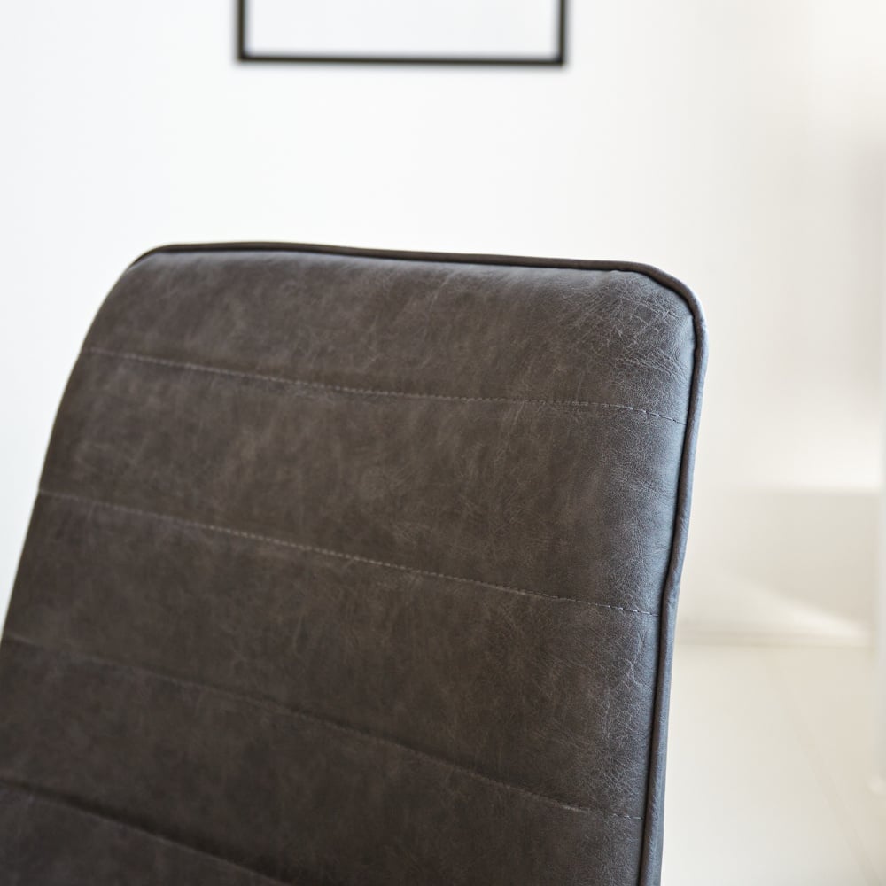 Dining room chair Mark Dimehouse Anthracite LxWxH 74x56x54 Faux leather Atmospheric photo detail