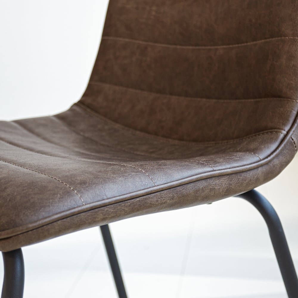 Dining room chair Mark Dimehouse Taupe LxWxH 74x56x54 Faux leather Atmospheric photo detail