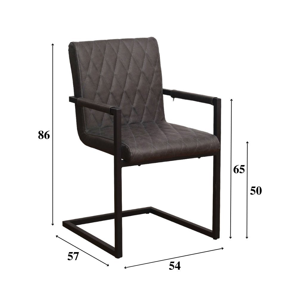 Dining room chair Ruben Dimehouse Anthracite LxWxH 71x59x58 Faux leather White photo size indication