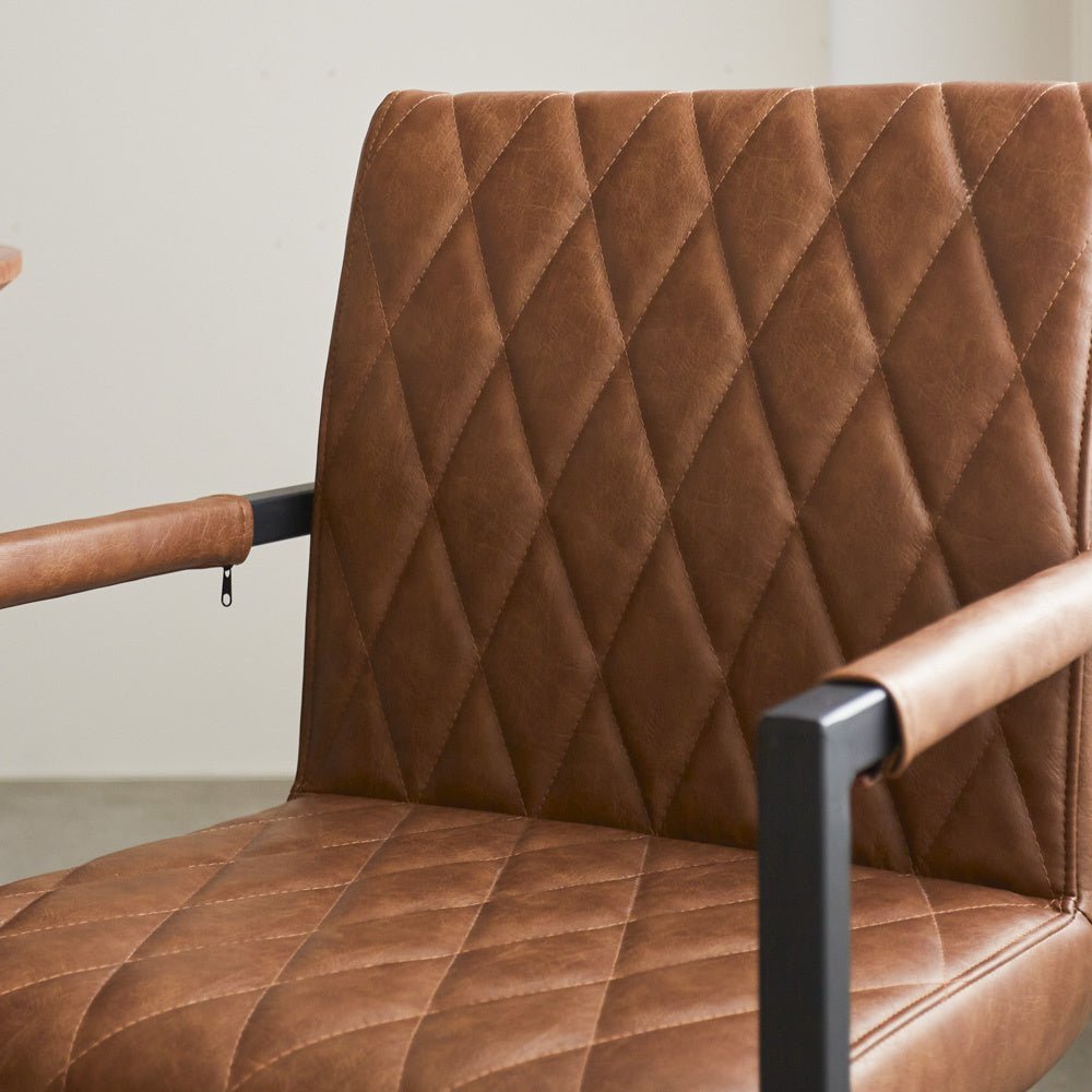 Dining room chair Ruben Dimehouse Cognac LxWxH 71x59x58 Faux leather Atmospheric photo detail