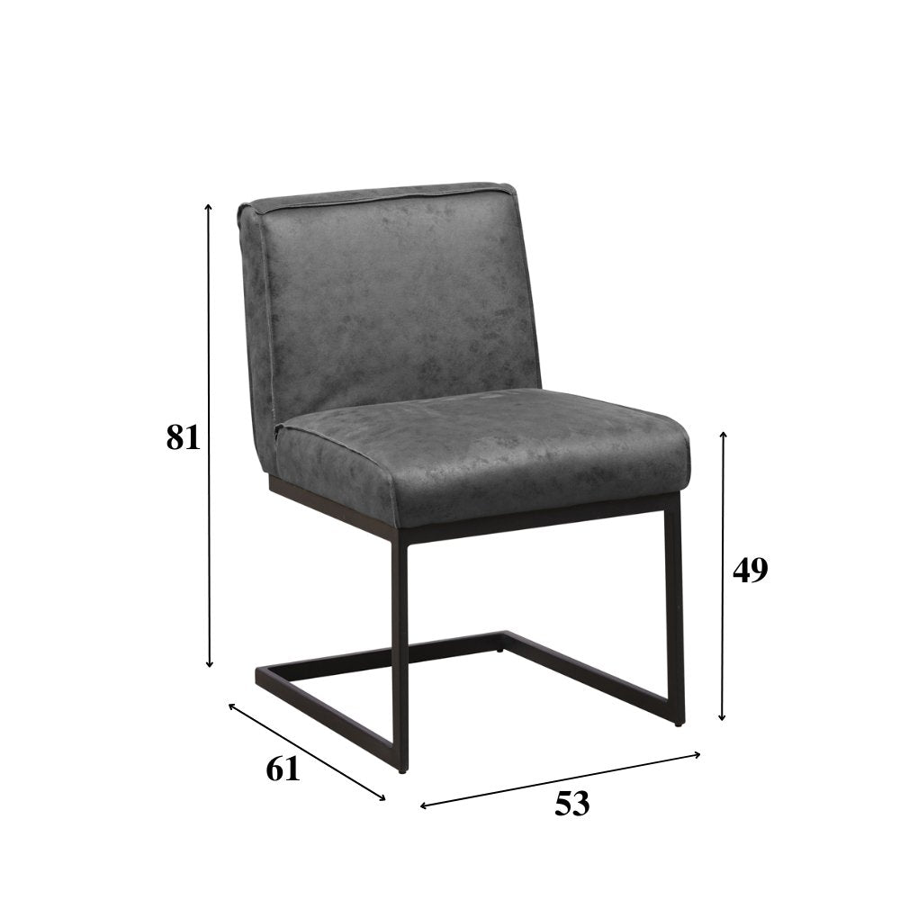 Dining room chair Nathan Dimehouse Anthracite LxWxH 75x62x56 Fabric White photo size indication