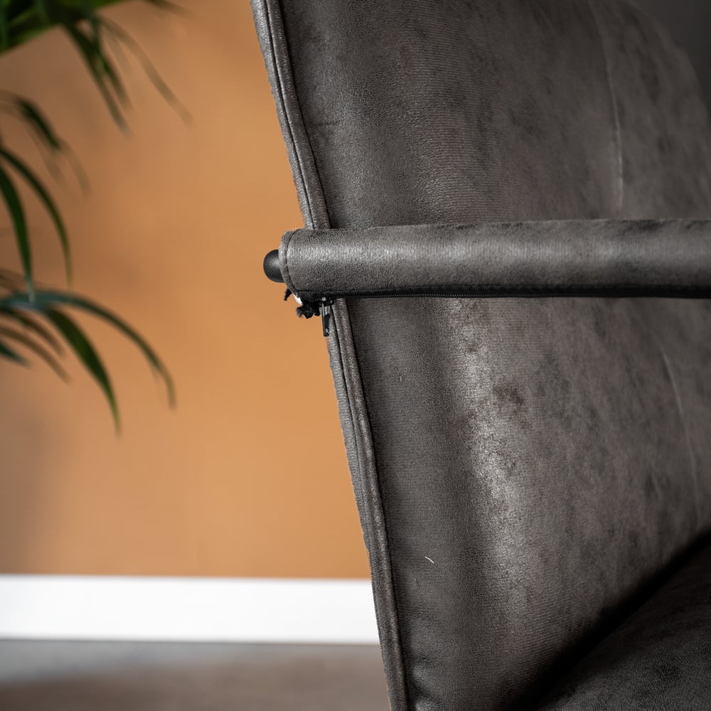 Hailey Ecoleather armchair Dimehouse Anthracite LxWxH 66x64x37 Eco-leather Atmospheric photo detail