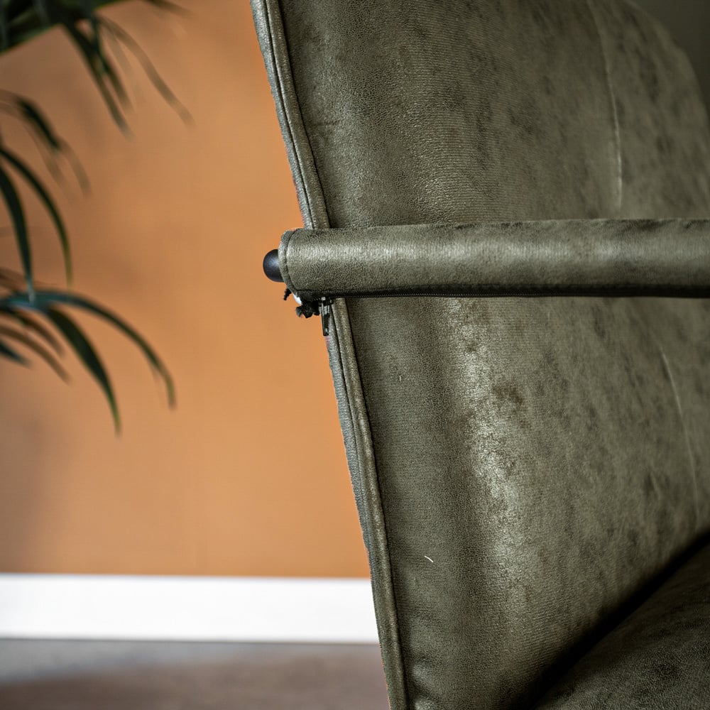 Hailey Ecoleather armchair Dimehouse Green LxWxH 66x64x37 Eco-leather Atmospheric photo detail